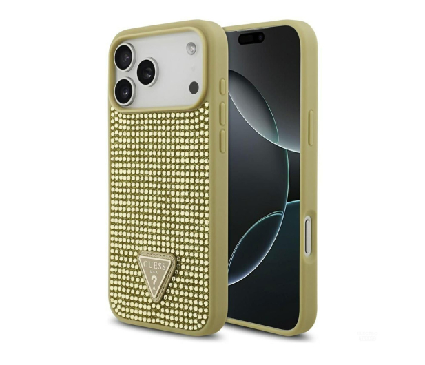 Guess Rhinestone Triangle Logo do iPhone 17 Pro Max złoty - 1365572 - zdjęcie